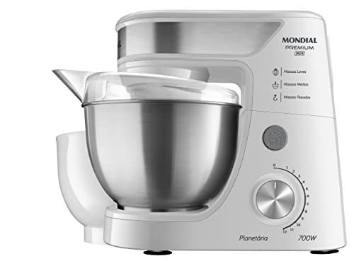 Batedeira Planetária, Mondial, Branco/Inox, 700W, 110V - BP-02P-W-TI